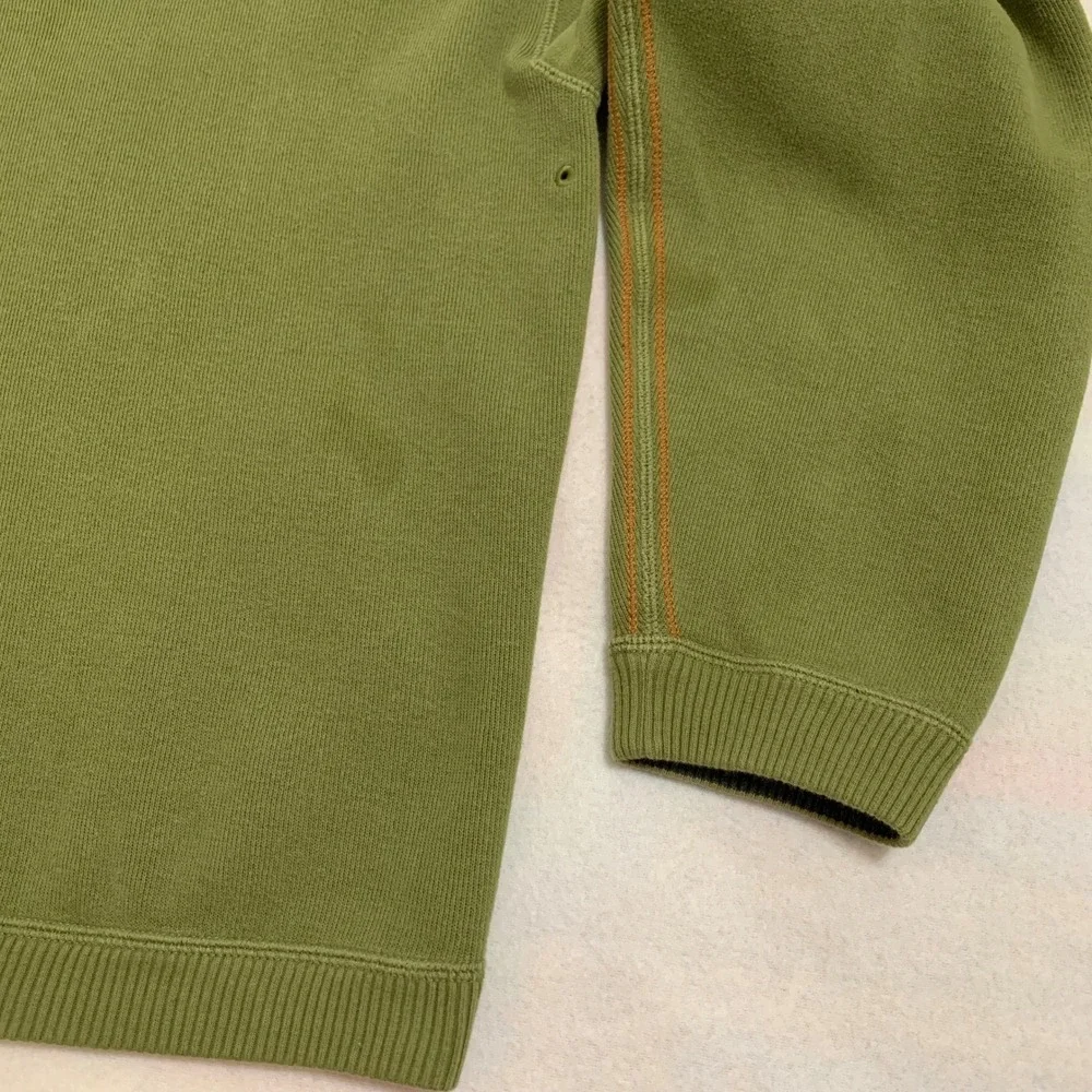 Tommy Bahama Men's 1/4 Zip Pullover‎ Reversible Sweatshirt Green Gray Size L